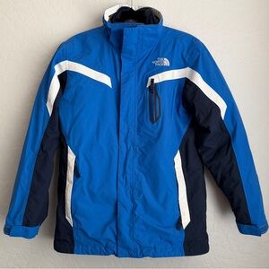 The North Face Boy's Hyvent 3-in-1 Triclimate Snow Jacket Blue Black White XL